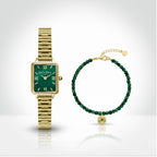 CélaBee Gold + Malachite Bracelet Set