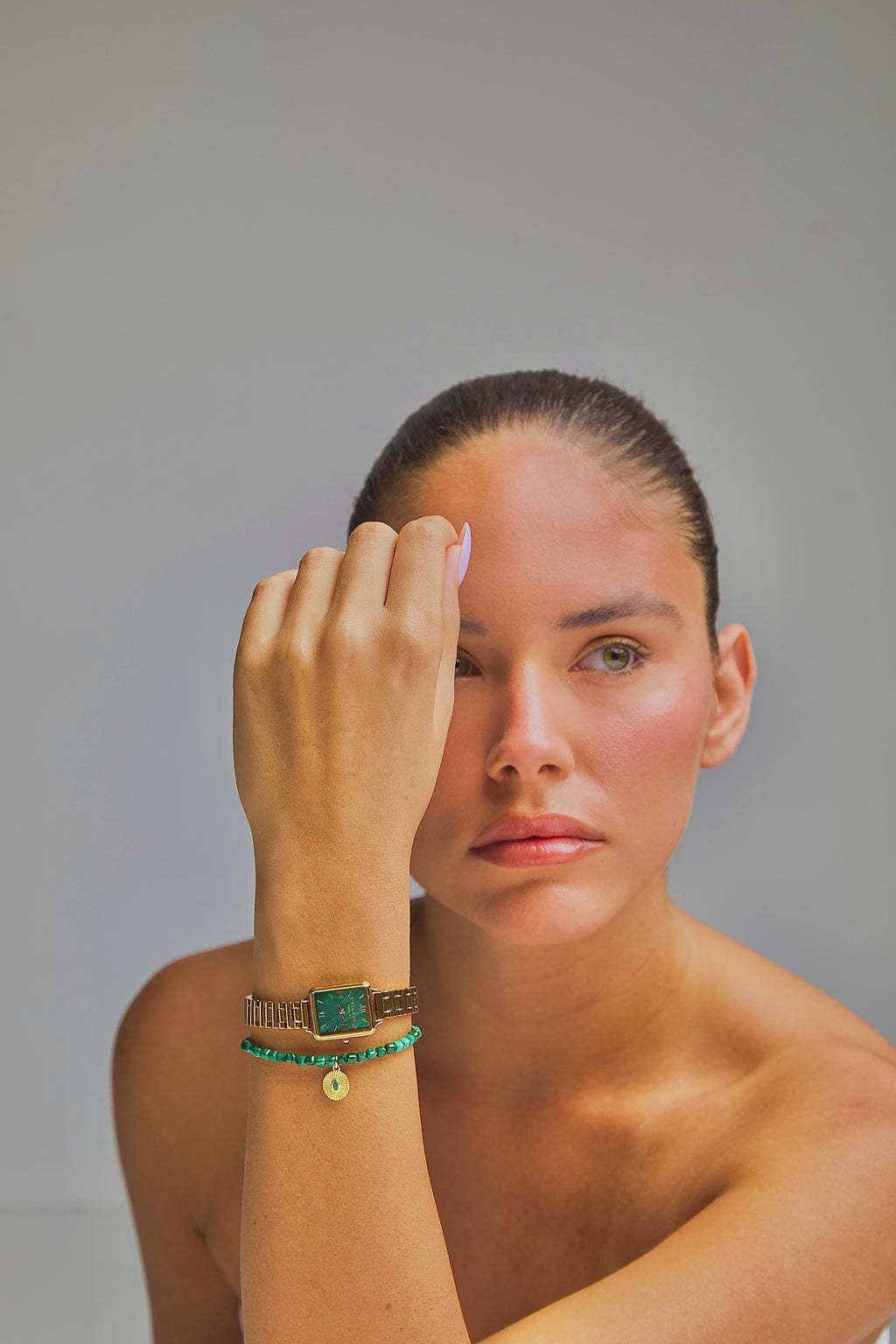 CélaBee Gold + Malachite Bracelet Set