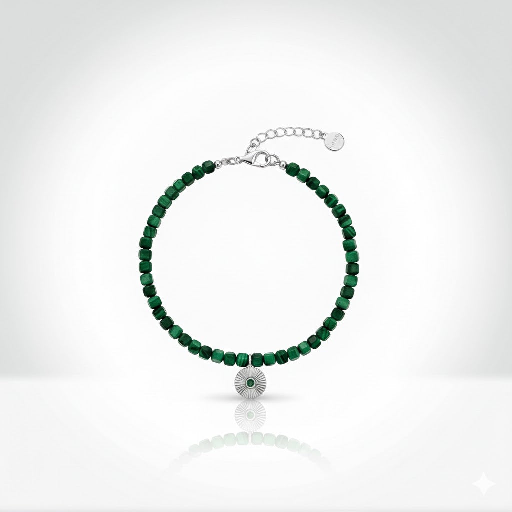 Silver Malachite Bracelet