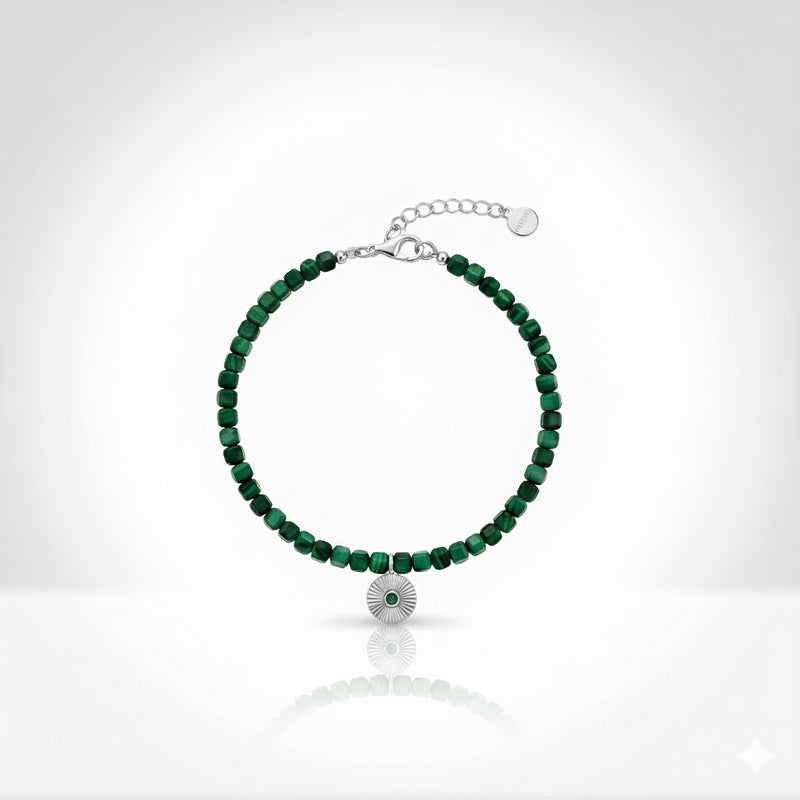 Silver Malachite Bracelet