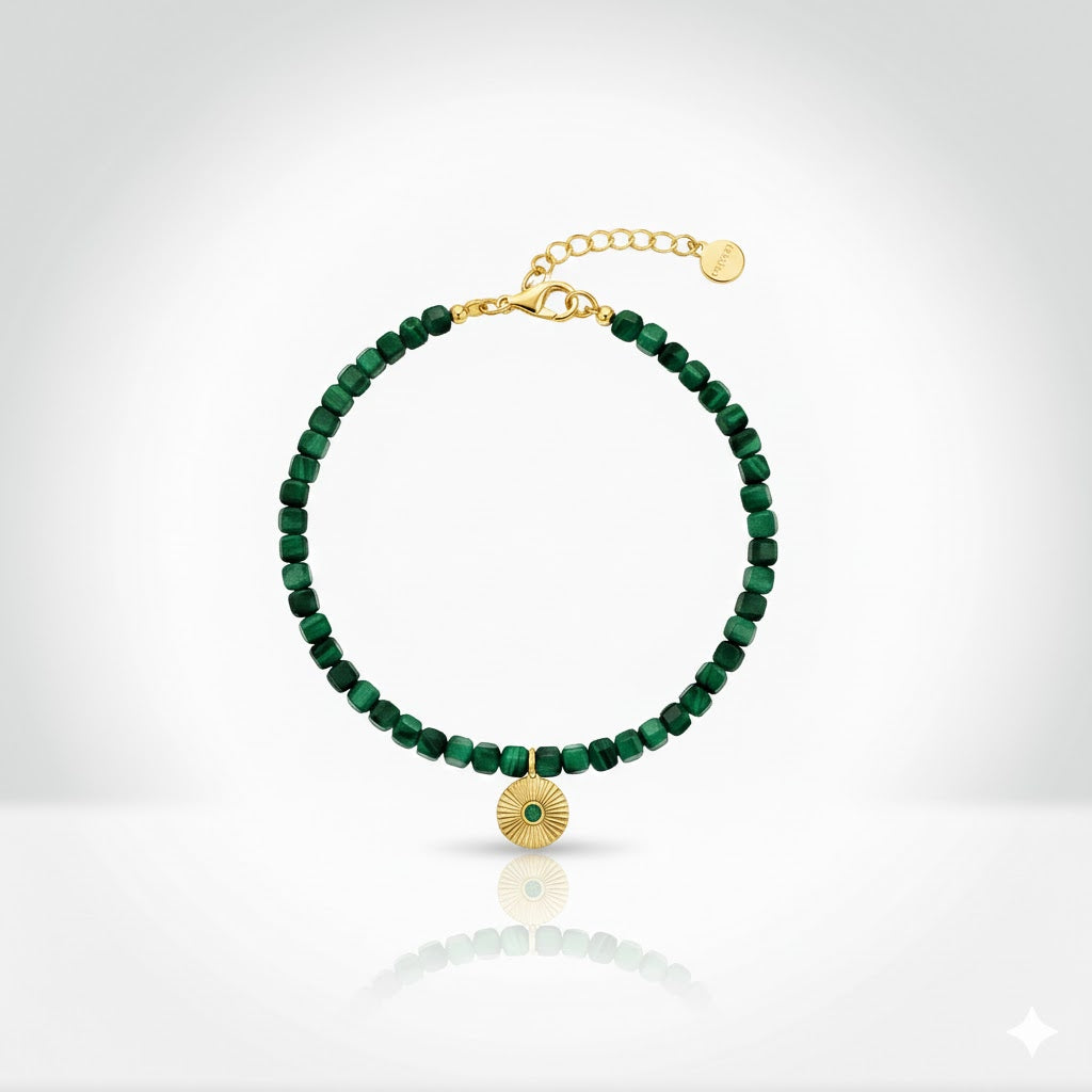Gold Malachite Bracelet