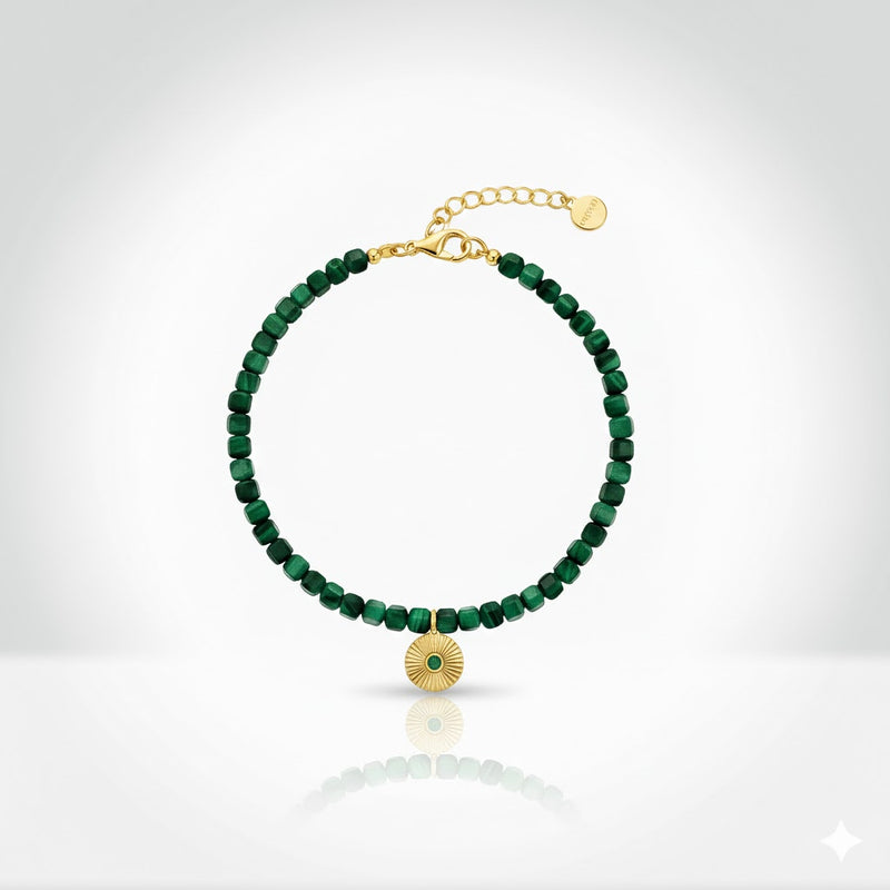 Gold Malachite Bracelet